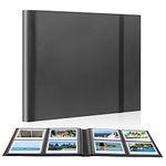 160 Pockets Photo Album for Fujifilm Instax Wide 300, Polaroid 600 i-Type 3.5x4.5 Inch Film Album, Compatible with Polaroid Now OneStep2 OneStep+ Instant Camera, POP Lab Print Camera (Black)