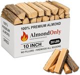 Almond Firewood 10" Logs – 100% Roa
