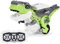 Top Race Remote Control Dinosaur Programming Robot - RC T rex Dinosaur Toy for Kids with Lights & Roaring - STEM Learning Toy with 2.4 GHz Remote Dinosaur, Fun Actions, Green