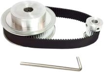 Timing Belt Pulley GT2 60 Teeth 20 Teeth Aluminum Timing Pulley with Width 6mm Length 200mm Belt with Wrench,20-60T W6 B5