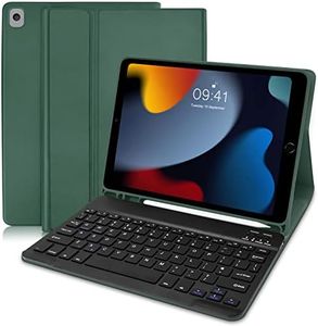 Keyboard Case for iPad 10.2 9th Generation(2021)/ 8th Gen(2020)/ 7th Gen(2019), Detachable Wireless Keyboard Case with Pencil Holder, (UK Layout) Keyboard with case for iPad Air 3, iPad Pro 10.5 2017