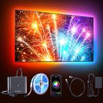 TV LED Backlight with HDMI 4K30Hz Sync Box, LED Lights for 75-85 inch TVs, 16.4ft RGB led Strip Lights Sync to Screen& Music, Color Changing Lights for TV, PC, Game, APP Control