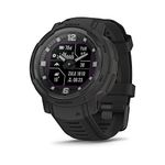 Garmin Instinct Crossover Solar - Tactical Edition, Rugged Hybrid Smartwatch with Solar Charging Capabilities, Tactical-Specific Features, Analog Hands and Digital Display, Black