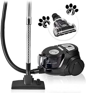 Venga! Powerful Cylinder Bagless Vacuum Cleaner, 5 Accessories Including Pet Brush, with HEPA Filter, 700 W, Black/Silver, VG VC 3300 BS