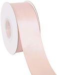 Ribbonitlux 38mm wide Double Face Satin Ribbon 22 Meters (813-Vanilla, Set For Gift Wrapping, Party Decor, Sewing Applications, Wedding and Craft