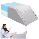 DREAMANIA Leg Elevation Pillows for After Surgery, Adjustable Leg Pillows, Cooling Memory Foam Leg Foot Elevation Pillows with Pad for Swelling, Wedge Pillow for Sleeping Ankle Injury