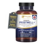 Advanced Prostwell Plus 60 Vegan Capsules Added Beta Sitosterol, Pumpkin Seed, Nettle Root, Lycopene and 7 Other Ingredients - Prostate Supplements for Men - Men Health Supplements by Prowise