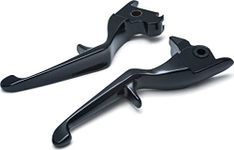 Kuryakyn 1844 Motorcycle Handlebar Accessory: Clutch and Brake Trigger Levers for 2014-16 Harley-Davidson Touring Motorcycles, Gloss Black, 1 Pair