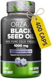 ORZAX Black Seed Oil 1000mg - 400 Softgels, 200 Day Supply with Vitamin E