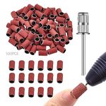 100 Pcs Sanding Bands for Nail Drill Polishing Nail Drill Bits for Cuticle Removal and Smoothening Nails Reshaping Nail Tips for Manicurists Woman and DIY Nail Art Enthusiasts