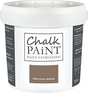 CHALK PAINT Everything Marrone Antico 5 Litri - SENZA CARTEGGIARE Colora Facilmente Tutti i Materiali