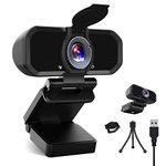 1080p Wecam with Microphone & Privacy Cover, Akyta 110 Degree Wide Angle Desktop PC Laptop Computer Web Camera, Plug and Play, HD USB Webcam for MAC Zoom Video Conference Skype YouTube Streaming