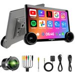 Diamond 2K Car Android System Touch Screen 4GB+64GB|4 Core|Wireless Carplay Adapter & Android Auto | Car Stereo |Universal All Cars| Including AHD Rear View Camera| 1+1 Years Warranty | WAD-06