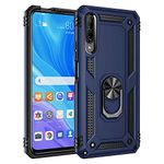 Jielangxin Keji Case for Huawei Y9s Case Cover,360 Degree Rotating Ring Holder Kickstand Case for Huawei Y9s 2019 STK-L22 STK-LX3 / P Smart Pro 2019 STK-L21 / Honor 9X Pro HLK-AL10 Case Cover Blue