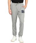 Alan Jones Clothing Men's Slim Fit Poly Cotton Joggers (JOG18-D95-MIL-M_Grey, Melange_M)