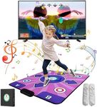 KAXIMON Dance Mat for Kids and Adults - Non-Slip Flannel Interactive Gift for Girls Boys 3-12 Yrs Old, TV Compatible With HDMI Wireless Controller, English Manual, 100 MV, 350 Classic Games