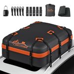 VALLYDOM Car Roof Bag 20 Cubic/560 L, 1680D PVC Waterproof Roof Bag No Need Rack, Roof Box with Anti Slip Pad, 6 Heavy-Duty Straps and Password Lock, Folding Soft Roof Bag for Cars with/Without Rack