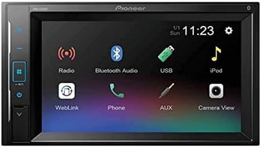 Pioneer Car Stereo DMH-A245BT,15.7 cm (6.2) WVGA Clear Resistive Touchscreen BT/USB/AUX/Radio, Weblink - Mirroring,Full HD Video-USB Devices,13-Band EQ, Pre-outs3 (2V),MOSFET 50W X 4,Rear Camera in