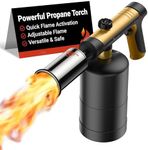 ThermoMaven Culinary Propane Torch Lighter, Adjustable Blow Torch for Sous Vide Searing Steak, BBQ, Grill, Campfire Charcoal Starter, Gold (Propane Tank Not Included)