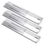 Utheer 11.75” - 21“ Universal Heat Plates for Brinkmann, Charbroil, Jenn Air, Nexgrill, Perfect Flame, Member's Mark, Uniflame Gasgrill, Stainless Steel Flame Tamer, Heat Shield 4 Pack