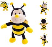 CASAGOOD Cute Bumblebee Stuffed Animals Super Soft Yellow Bee Plush Toys Stuffed Honeybee Plushies Animal with Wings Honey Bee Plush Doll Animal Toy for Kids & Lovers 13 INCH