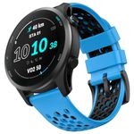 OVERSTEP Compatible with Garmin Vivoactive 4 Watch Band, 22mm Width Soft Silicone Strap for Vivoactive 4, Venu 2, Forerunner 255, Forerunner 265 Smartwatch