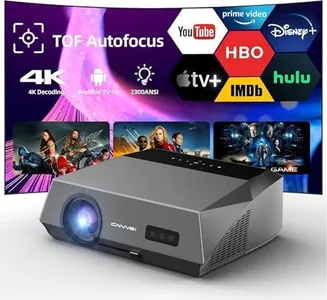 4K Auto Focus Daylight Projector Ultra HD Movie Gaming Proyector LED Smart WiFi Bluetooth NFC Indoor Outdoor Home Theater 4K HDR HDMI Apps Android TV Ceiling Bright 1500ANSI High Lumen Daytime Use