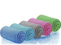 Trifecta Cooling Sport Towel 5 PCs (40"x12"), Soft Breathable Chilly Towel Stay Cool for Yoga, Golf, Gym, Camping, Running, Travel Towel, Sports Towel for Sweat, Cooling Neck Wraps for Summer Heat