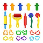 WONDERFORU Dough Tools, Set of 23 Pcs Smart Clay Dough Tools Rollers Cutters Extruders Kit