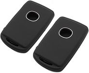 EYANBIS Silicone Key Fob Cover Fit for Mazda 3 6 CX-3 CX-30 CX-5 CX-50 CX-9 CX-90 MX-30 EV 3 Sport MX-5 Miata 3 4 Button Keys on Side | Car Accessories | Remote Key Protection Case - Black & Black