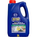 Jeyes 4 In 1 Patio & Decking Cleaner, Patio Cleaner Fluid for Paths, Drives, Decking & Fencing - Outdoor Disinfectant Liquid or Pressure Washer Detergent - Tackles Dirt, Algae & Stains (2 Litre)