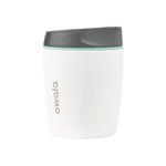 Owala SmoothSip Insulated Stainless Steel Coffee Tumbler, Reusable Iced Coffee Cup, Hot Coffee Travel Mug, BPA Free, 10 oz, White (Cloudscape)