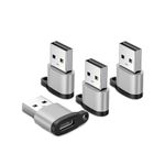 USB to USB C Adapter 4pack-Type C Female to A Male Charger Cable Compatible Apple Watch 8, 7-MacBook-iPhone 12 13 14 15 Max Pro-Airpods-iPad 10 Air 4 5 Mini 6-Car Play-Galaxy S23 S24 A34