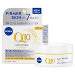 NIVEA Q10 Anti-Wrinkle Power SPF15 Firming Day Cream (50ml), Anti Wrinkle Face Cream Helps Achieve Firmer Skin in 7 Days, Face Moisturiser to Reduce Wrinkles and Nourish Skin