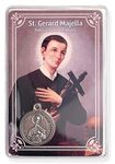 St Gerard Pregnancy Prayer Card - Catholic Holy Card for Patron Saint of Fertility and Motherhood, Includes Laminated St Gerard Medal for Pregnancy, Wallet Size Prayer Card