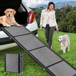 HABUTWAY Extra Wide Dog Ramp for Car - 250LBS Capality, 71''L x 20''W Pet Ramp, Portable Car Ramp for Large Dogs, Folding Dog Ramp Non-Slip, Dog Steps for Medium & Large Dogs to Get Into SUV, Truck