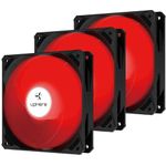 upHere gaming 120mm Red LED High-Performance PC Case Fan, Silent Cooling for Gaming and Workstations, NK12RD3-3