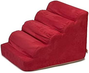 Snoozer Scalloped Pet Ramp, Medium, Red