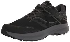 Saucony Men's Ride 15 TR Gore-Tex Trail Running Shoe, Black/Charocal, 8.5 M US