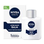 NIVEA Men Sensitive Post Shave Balm with Zero Percent Alcohol, Pack of 3 x 100 ml