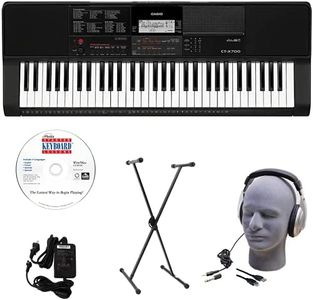 Casio CT-X700 EDP Educational Keyboard Pack with Power Supply, Stand, Headphones, USB Cable, and Instructional Software (CAS CTX700 EDP)