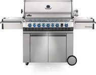 Napoleon Prestige PRO 665 BBQ Grill, Stainless Steel, Natural Gas - PRO665RSIBNSS-3 with Infrared Rear and Side Burner, Premium Barbecue Gas Cart for Grilling Masters - Rotisserie Included