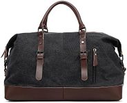 42L Large Genuine Leather Canvas Du