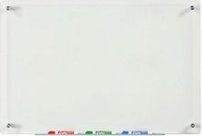 Audio-Visual Direct Clear Glass Dry-Erase Board Set - 60 cm x 90 cm - (Non-Magnetic)