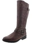 BareTraps Womens Alysha Faux Leather Tall Riding Boots Taupe US 8 Medium (B,M)