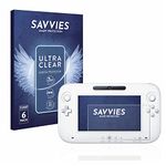 Savvies 6 Pack Screen Protector compatible with Nintendo Wii U GamePad (Controller) Protection Film Clear