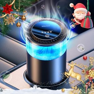 Hitolza Smart Car Air Fresheners, Ambient Light & Mist Car Fragrance, Auto On/Off Car Air Freshener Diffuser, Adjustable Intensity, Lasts 6 Months, Built-in Battery, Premium Scents - Cedarwood