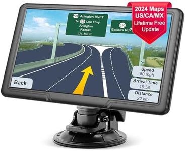 GPS Navigation for Car Truck Navigator - Navigation System 9 Inch, 2024 America/Canada/MX Offline Maps Lifetime Free Update, Voice Guidance, Speed Cam Warning, Touchscreen Handheld Vehicle RV GPS