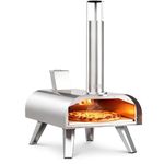 BIG HORN OUTDOORS Pizza Ovens Wood Pellet Pizza Oven Wood Fired Pizza Maker Portable Stainless Steel Pizza Grill