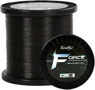 ThornsLine Force Monofilament Fishing Line - Superior Saltwater Mono Leader Materials - Exceptional Strength Nylon Fishing line 2-100lb, Abrasion Resistant Mono Line (0.12mm/2lb/300yd, Black Mamba)